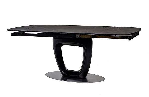 Керамічний стіл розкладний обідній Vetro Mebel TML-825 Неро маркіна-чорний-15