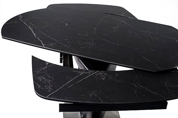 Керамічний стіл розкладний обідній Vetro Mebel TML-825 Неро маркіна-чорний-13