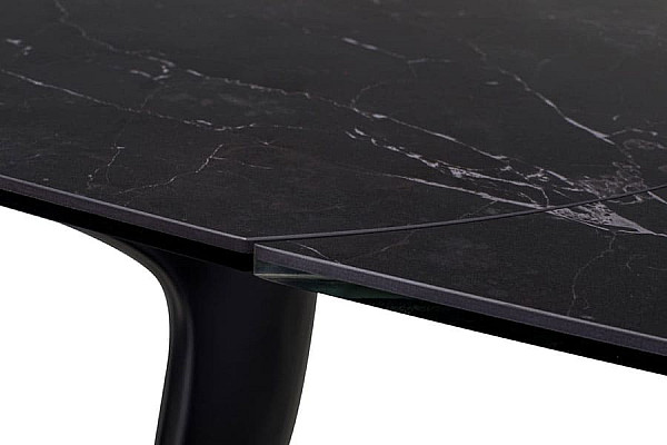 Керамічний стіл розкладний обідній Vetro Mebel TML-825 Неро маркіна-чорний-20