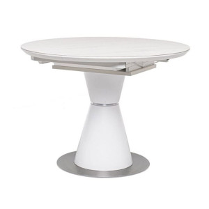 Керамический стол раскладной обеденный Vetro Mebel TML-851 Белый мрамор