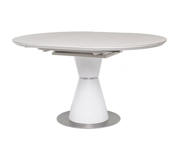 Керамічний стіл розкладний обідній Vetro Mebel TML-851 Білий мармур-16
