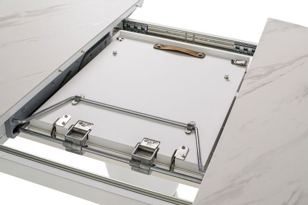 Керамічний стіл розкладний обідній Vetro Mebel TML-851 Білий мармур-18