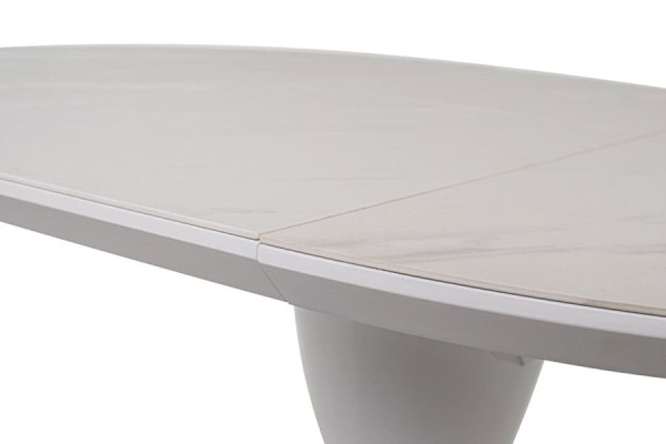 Керамічний стіл розкладний обідній Vetro Mebel TML-851 Білий мармур-19