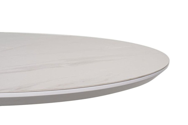 Керамічний стіл розкладний обідній Vetro Mebel TML-851 Білий мармур-21