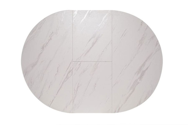 Керамічний стіл розкладний обідній Vetro Mebel TML-851 Білий мармур-22