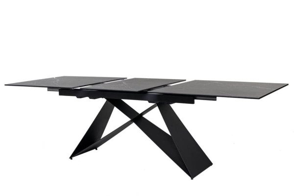 Керамический стол раскладной обеденный Vetro Mebel Бруно TML-880 Неро маркина-черный-8