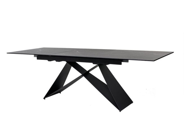 Керамический стол раскладной обеденный Vetro Mebel Бруно TML-880 Неро маркина-черный-9