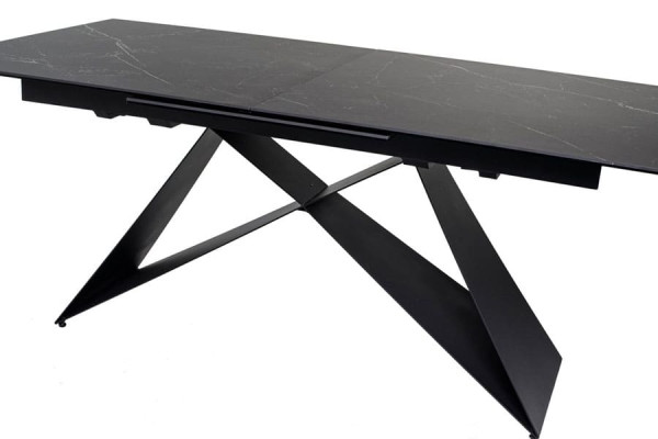 Керамический стол раскладной обеденный Vetro Mebel Бруно TML-880 Неро маркина-черный-12