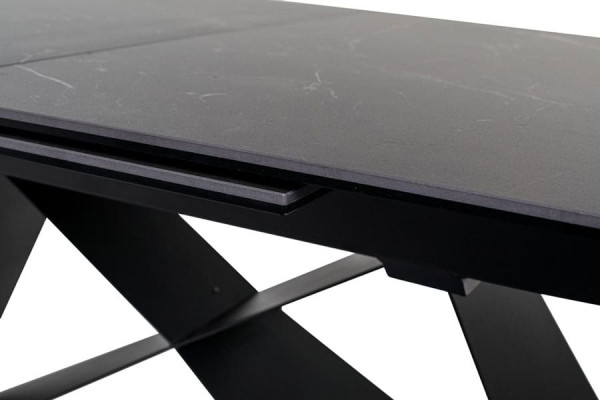Керамический стол раскладной обеденный Vetro Mebel Бруно TML-880 Неро маркина-черный-14