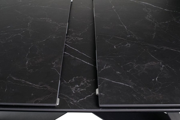 Керамический стол раскладной обеденный Vetro Mebel Бруно TML-880 Неро маркина-черный-15