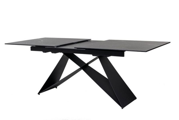Керамический стол раскладной обеденный Vetro Mebel Бруно TML-880 Неро маркина-черный-10