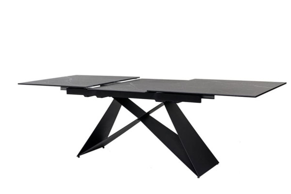 Керамический стол раскладной обеденный Vetro Mebel Бруно TML-880 Неро маркина-черный-11