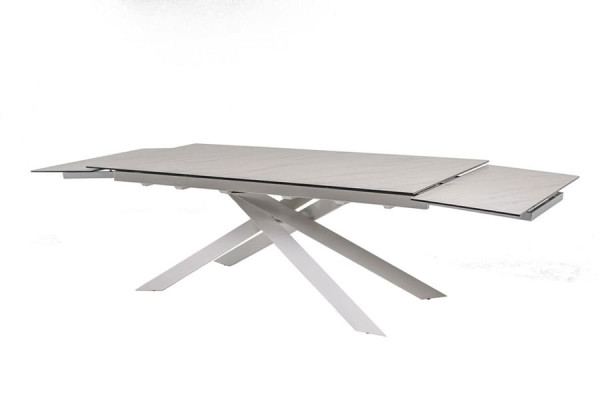 Керамічний стіл розкладний обідній Vetro Mebel TML-890 Бланко перлино-білий-12