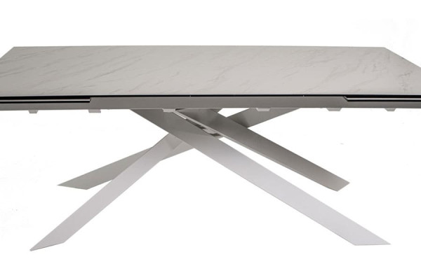 Керамічний стіл розкладний обідній Vetro Mebel TML-890 Бланко перлино-білий-15