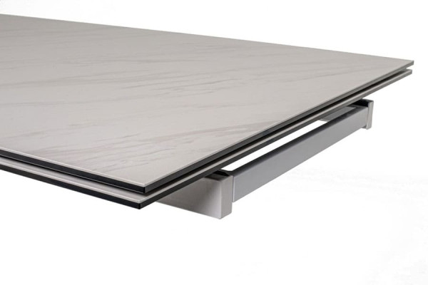 Керамічний стіл розкладний обідній Vetro Mebel TML-890 Бланко перлино-білий-16