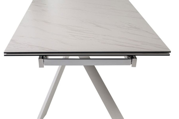 Керамічний стіл розкладний обідній Vetro Mebel TML-890 Бланко перлино-білий-18