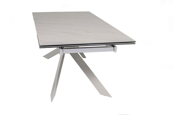 Керамічний стіл розкладний обідній Vetro Mebel TML-890 Бланко перлино-білий-21