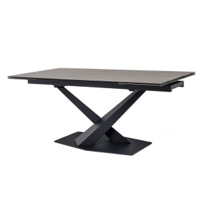 Керамический стол раскладной обеденный Vetro Mebel TML-897 Гриджио латте-черный