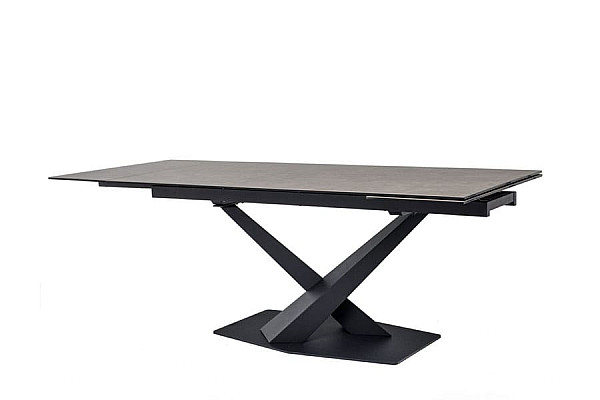 Керамічний стіл розкладний обідній Vetro Mebel TML-897 Гриджіо латте-чорний-15