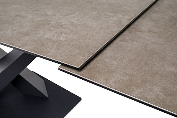 Керамічний стіл розкладний обідній Vetro Mebel TML-897 Гриджіо латте-чорний-19