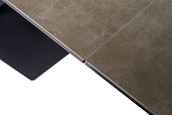 Керамічний стіл розкладний обідній Vetro Mebel TML-897 Гриджіо латте-чорний-21