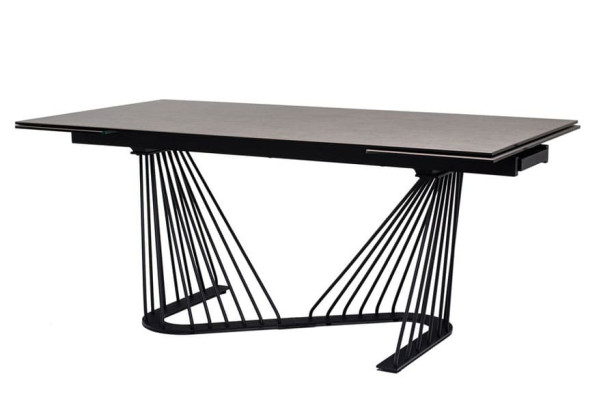 Керамический стол раскладной обеденный Vetro Mebel TML-900 Аливери грей-черный-0