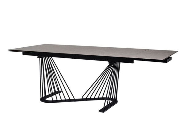 Керамический стол раскладной обеденный Vetro Mebel TML-900 Аливери грей-черный-2