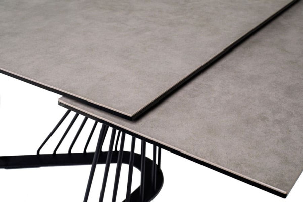 Керамический стол раскладной обеденный Vetro Mebel TML-900 Аливери грей-черный-9