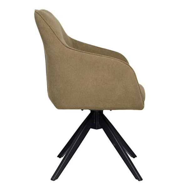 Стул поворотный Vetro Mebel R-100 Оливка вельвет-4