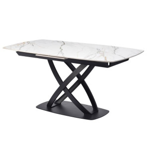 Керамический стол раскладной обеденный Vetro Mebel Амелия TML-970 Каcса голд-черный