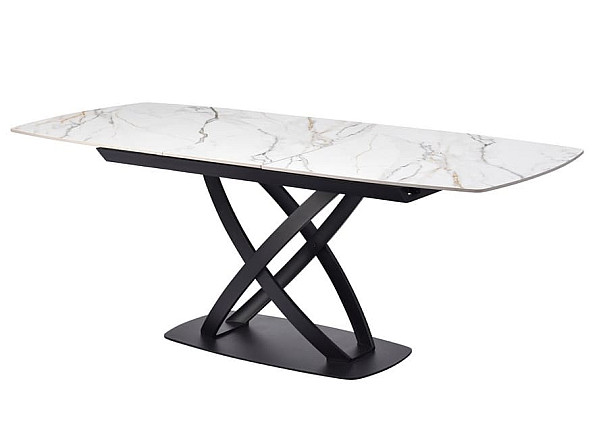Керамічний стіл розкладний обідній Vetro Mebel Амелія TML-970 Каса голд-чорний-10