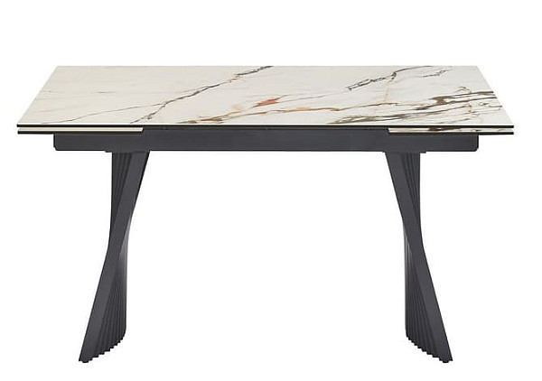 Керамічний стіл розкладний обідній Vetro Mebel Олімпія TML-985 калакатта голд-чорний-15