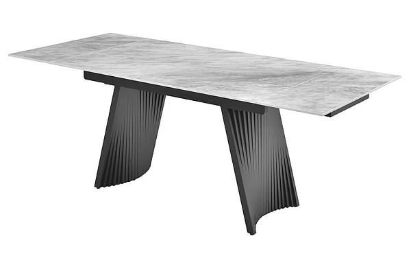 Керамический стол раскладной обеденный Vetro Mebel Олимпия TML-985 ребекка грей-черный-17