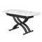 Керамічний стіл розкладний обідній Vetro Mebel Карло TMT-100 Каса голд-чорний-1-thumb