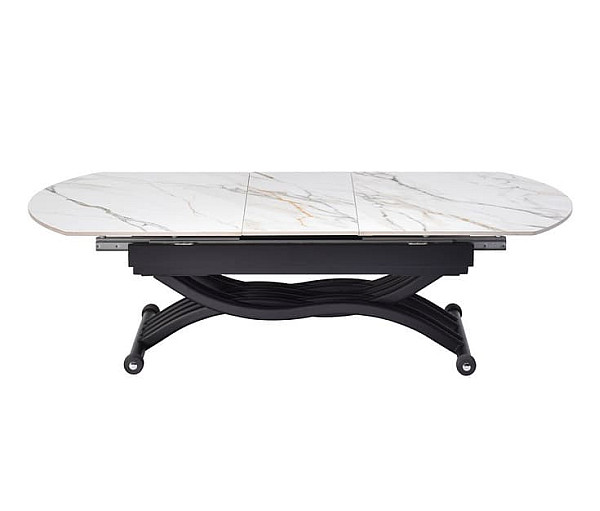 Керамічний стіл розкладний обідній Vetro Mebel Карло TMT-100 Каса голд-чорний-15