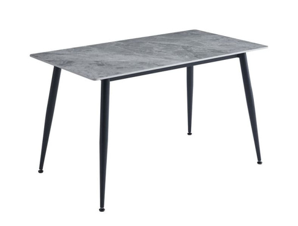 Обеденный керамический стол Vetro Mebel TM-100 Калакатта грей-черный-0