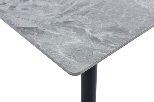 Обеденный керамический стол Vetro Mebel TM-100 Калакатта грей-черный-1