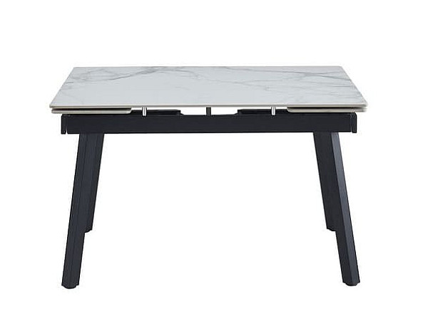 Керамічний стіл розкладний обідній Vetro Mebel TM-88-1 Вайт клауд-чорний-2
