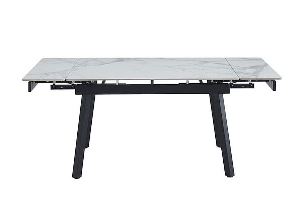 Керамічний стіл розкладний обідній Vetro Mebel TM-88-1 Вайт клауд-чорний-4