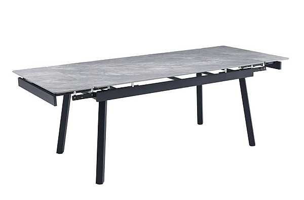 Керамічний стіл розкладний обідній Vetro Mebel TM-88 Ребекка грей-чорний-8