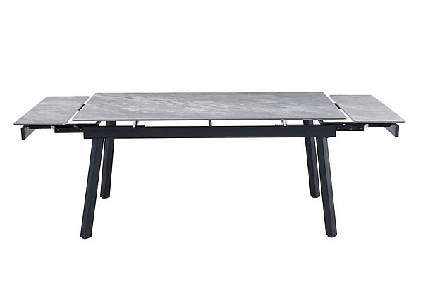 Керамічний стіл розкладний обідній Vetro Mebel TM-88 Ребекка грей-чорний-7