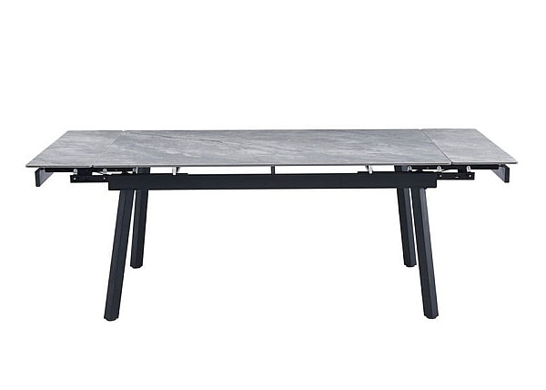 Керамічний стіл розкладний обідній Vetro Mebel TM-88 Ребекка грей-чорний-9