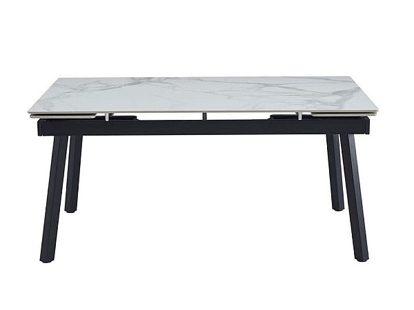 Керамічний стіл розкладний обідній Vetro Mebel TM-88 Вайт клауд-чорний-6