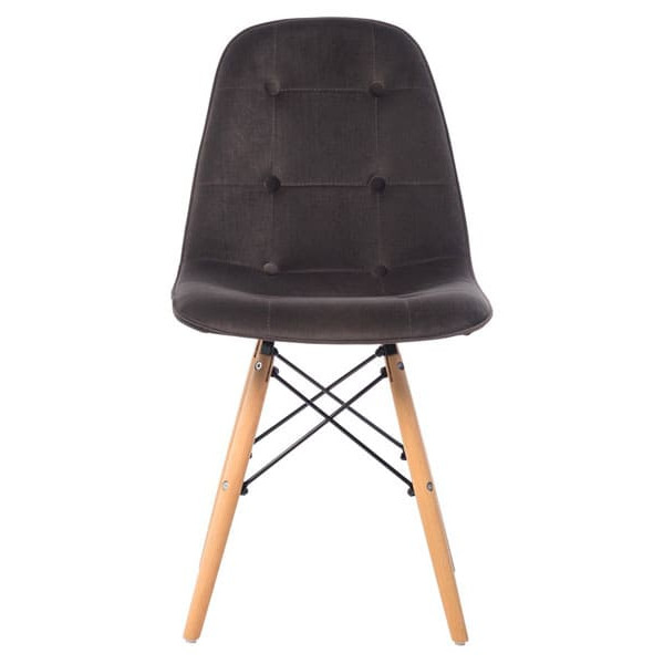 Стілець Vetro Mebel M-01 Темно-сірий велюр-1