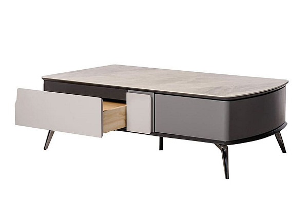 Журнальный стол Vetro Mebel Бергамо Калакатта мрамор-1