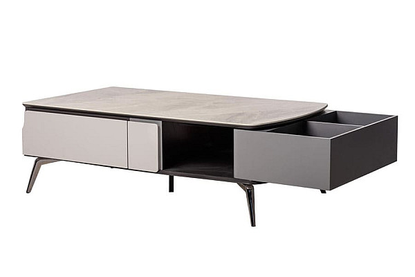 Журнальный стол Vetro Mebel Бергамо Калакатта мрамор-2