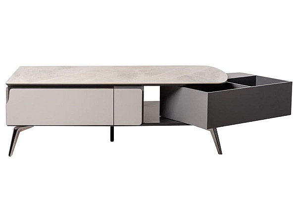 Журнальный стол Vetro Mebel Бергамо Калакатта мрамор-6