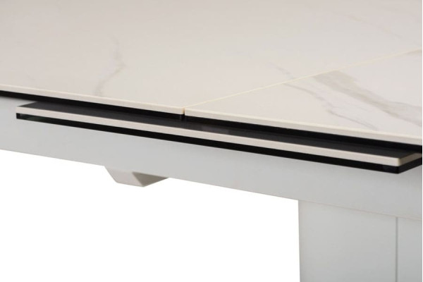 Раскладной обеденный стол Vetro Mebel TML-828 Камео белый мрамор-4