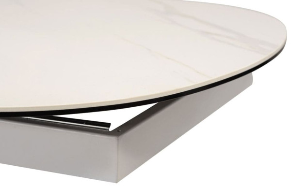 Раскладной обеденный стол Vetro Mebel TML-828 Камео белый мрамор-6