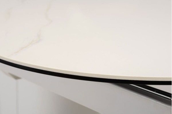 Раскладной обеденный стол Vetro Mebel TML-828 Камео белый мрамор-8